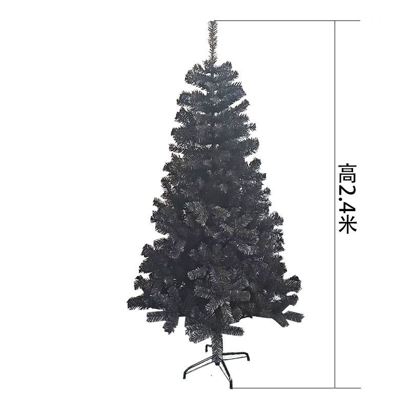 Nuevos adornos navideños transfronterizos, árbol de Navidad artificial plegable en forma de lápiz, flocado, de PVC encriptado, para hotel, de pie, de fábrica.