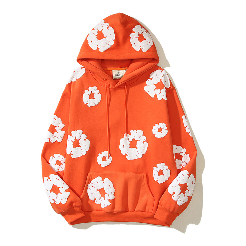 American High Street tridimensional espuma algodón impreso bordado Estilo Vintage hip hop hombres y mujeres micro cuerno pantalones de chándal