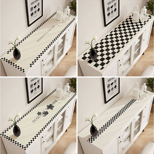 Sideboard cabinet table mat light luxury high-grade TV cabinet tablecloth long table mat insole anti-dirty mat hallway table mat