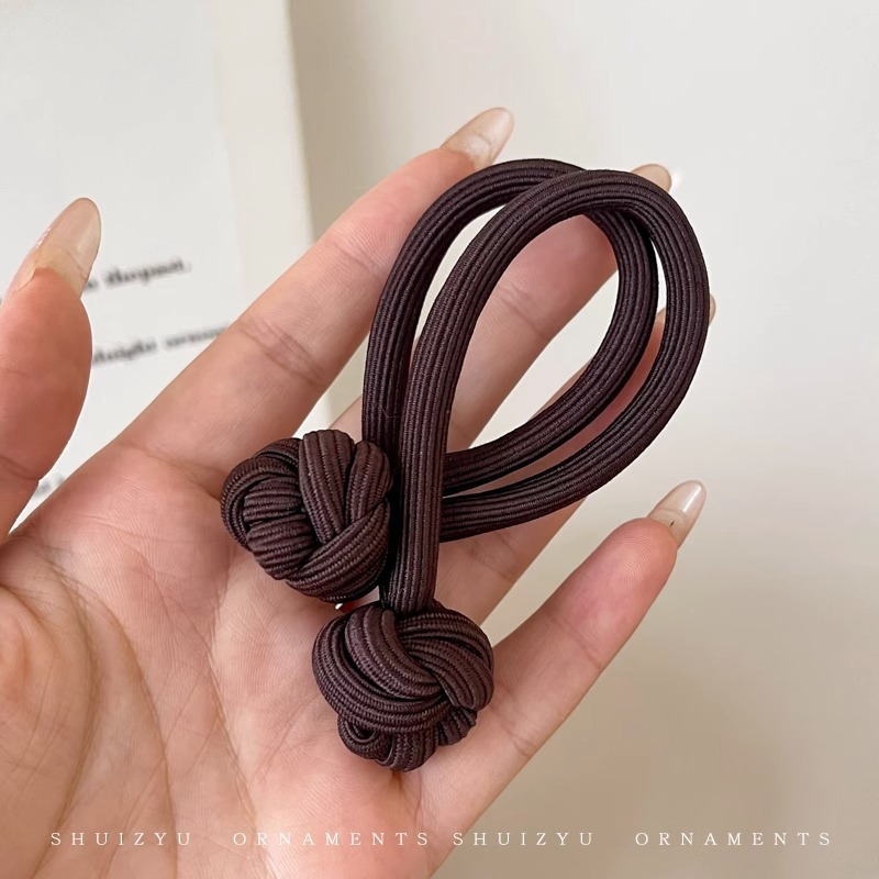 2025 nuevo estilo cuerda para la cabeza niña banda de goma de gama alta cuerda para atar el cabello temperamento de alta gama lazo para el cabello funda de cuero simple tocado