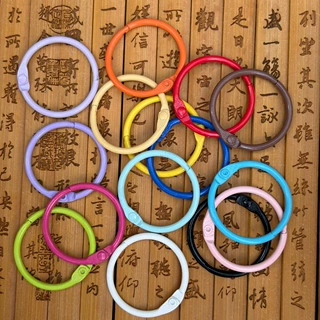 30mm书圈DIY彩色钥匙扣圈环彩色金属烤漆开口挂圈书环活页圈卡扣
