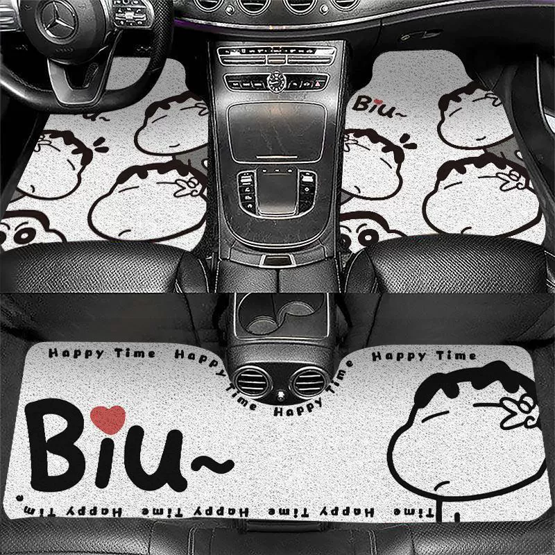 Автомобильные коврики из проволочной сетки с мультяшным дизайном — износостойкие, грязеотталкивающие, простые в уходе, нескользящие, защитные, удаляющие грязь и пыль, универсальные.