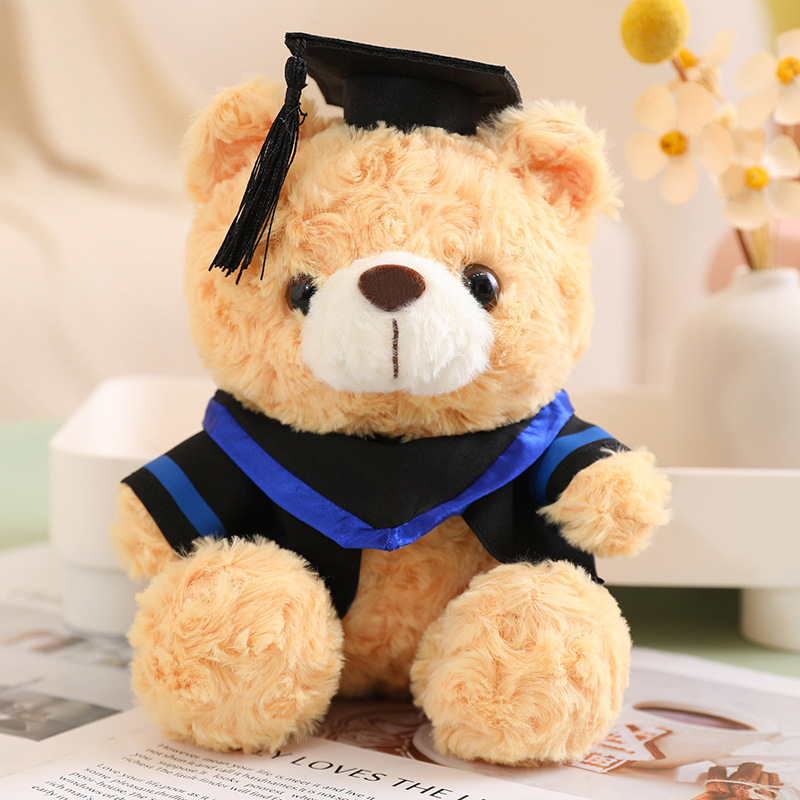 Doctor oso juguete de peluche oso muñeca temporada de graduación de la universidad LOGO muñeca de tela lindo regalo para compañeros de clase