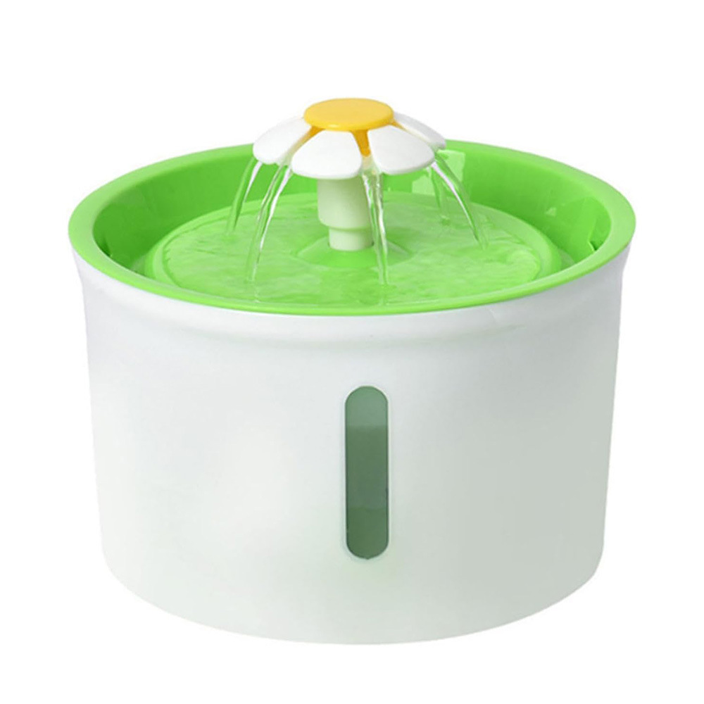 2.5L Pet Bevered Water Spout con cartucho de filtro alimentador de acero inoxidable Cat Bevered Water Spout Exclusivo transfronterizo