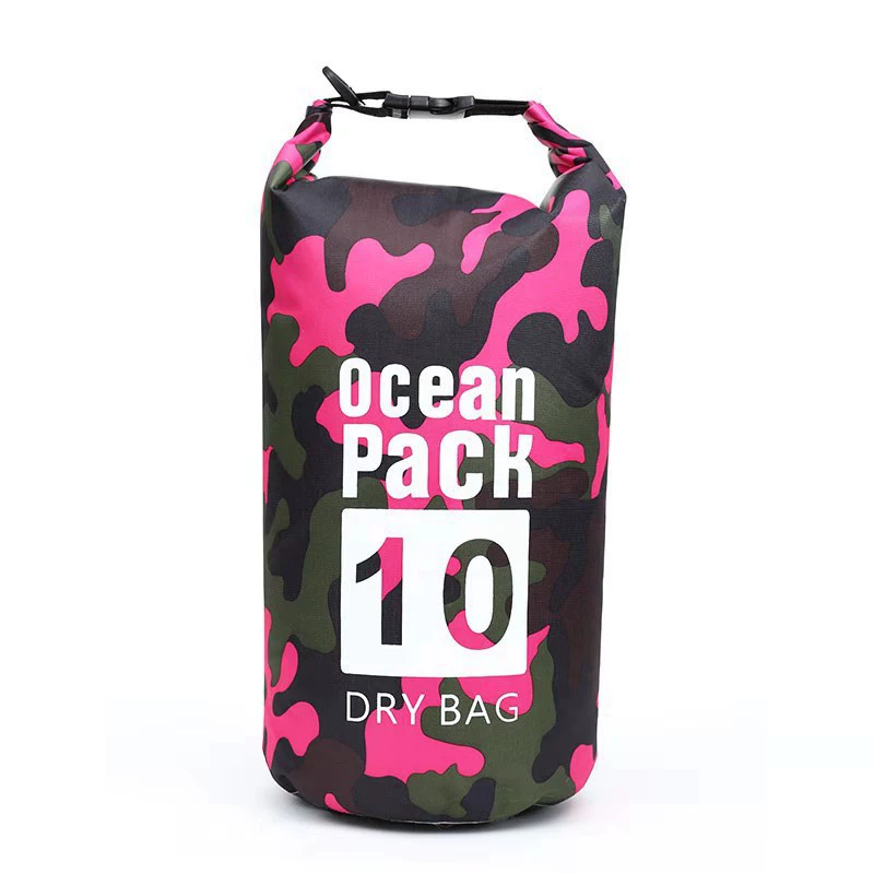 Наружная сумка для отслеживания дрейфа водонепроницаемая сумка для хранения Сетка из ПВХ водонепроницаемая сумка для бочек 10 л Камуфляжный цвет случайный