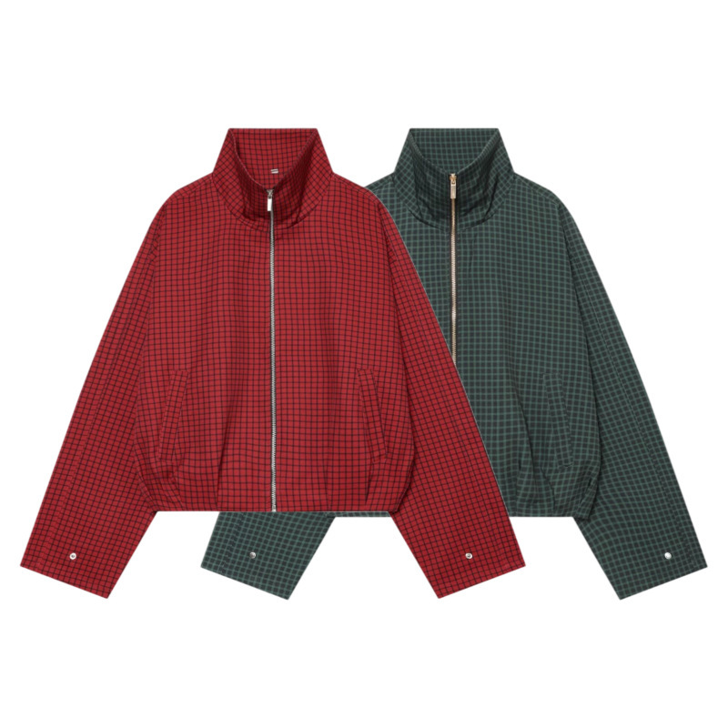 UNIZERA Women's Clothing 2026 Autumn New Long-Sleeve Stand-Up Collar Plaid Bomber Jacket for Women 6318268 UNIZERA Women's Clothing 2026 Autumn New Long-Sleeve Stand-Up Collar Plaid Bomber Jacket for Women 6318268