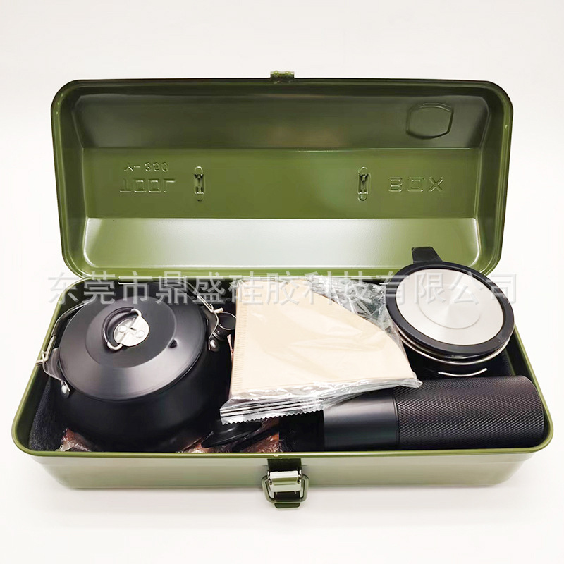 Fábrica de venta caliente mano de café conjunto de viajes domésticos portátiles olla de café molino de frijoles combinación de utensilios de café