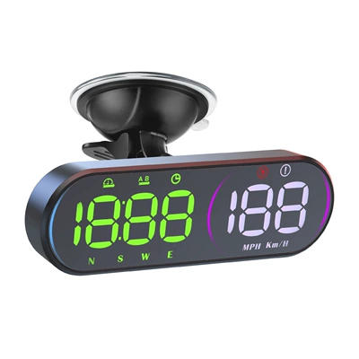 Cross-border popular car HUD head-up display, GPS universal multifunctional speedometer with steering ambient lighting