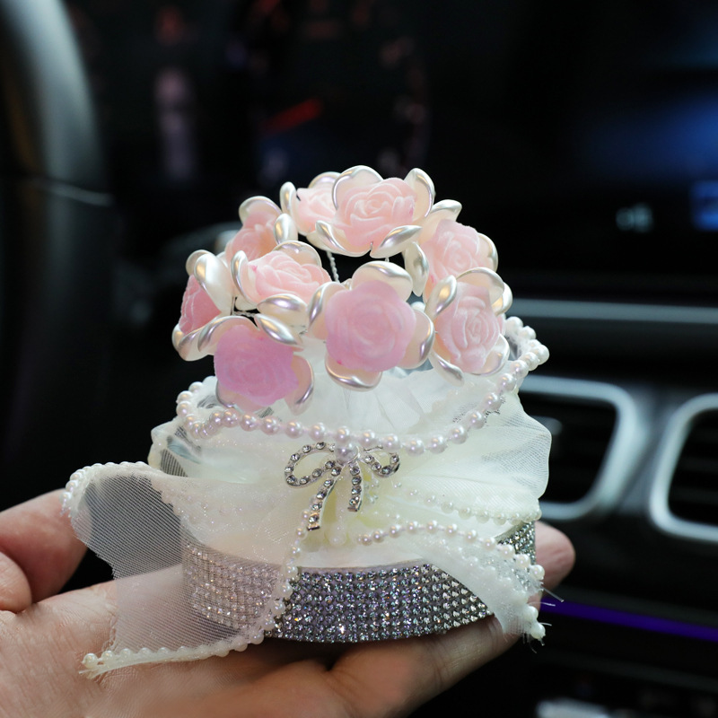 Simulated Rose Aromatherapy Ornaments Car Decoration Perfume Car Interior Supplies Diffuser Fragrance Rose Fragrance