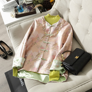 Nanyou Women's New National Style New Chinese Coat Chinese Style Cheongsam Tang Suit Jacquard Embroidered Vintage Top