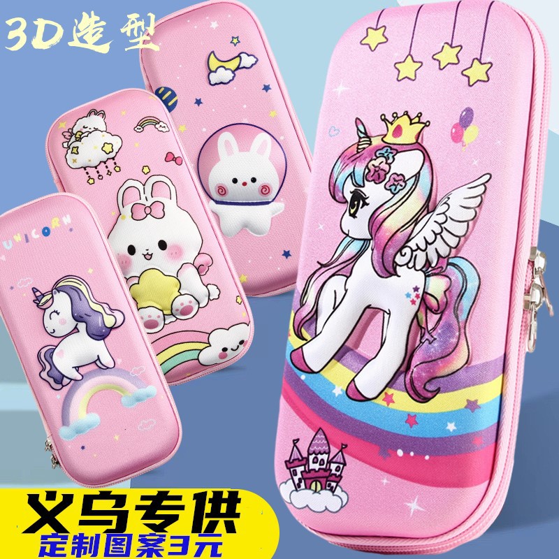 Three dimensional quality cartoon pencil case for students