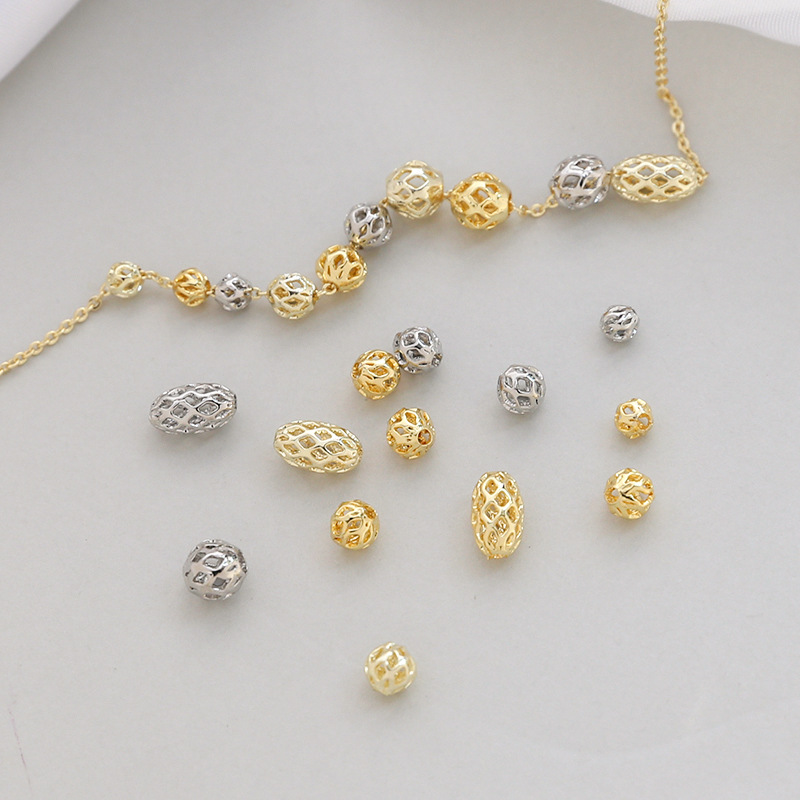 1g Weight Beads Jewelry Making Type DIY Jewelry Accessories Classification 1 Piece Quantity Copper Material Solid Color Pattern Plating Design Simple Style Style 1 Piece Copper Solid Color DIY Jewelry Accessories Beads 4