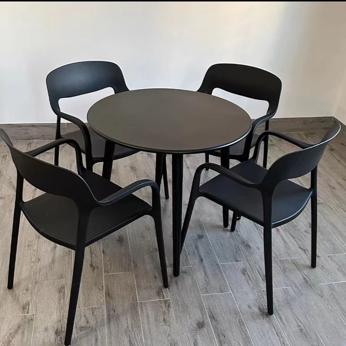 초대형 등받이 의자 4+1(70cm 탄소강 원형 테이블)