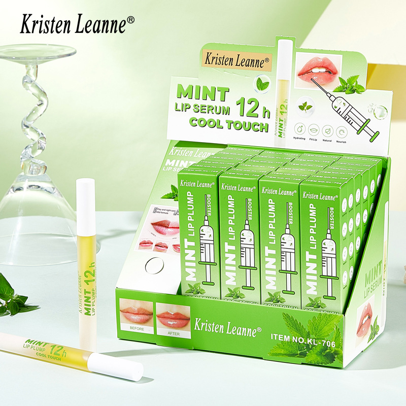 Aceite labial de larga duración Black Technology de KRISTEN LEANNE con efecto refrescante y transparencia de menta Duddy Lips_voghion.com
