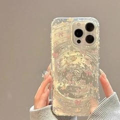 少女ins彩色蝴蝶结漩涡适用iPhone16ProMax苹果15/14手机壳13新款