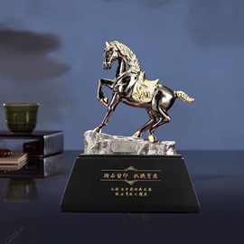 马到成功办公室马摆件踏石合金工艺品商务纪念礼品电视酒柜装饰品