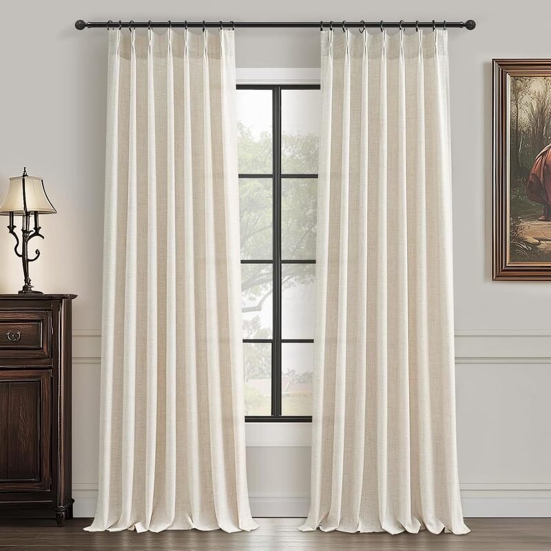 Amazon Modern Minimalist Linen Sheer Curtains for Bedroom and Living Room Decoration, New Linen Sheer Curtains That Let Light through but Not People