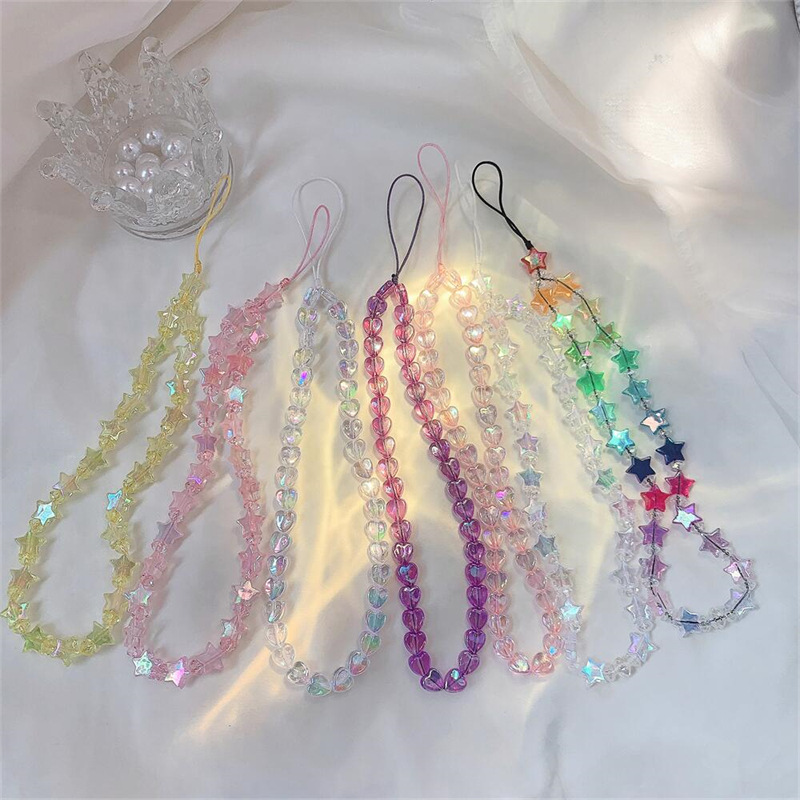 10g Weight Mobile Phone Chain Classification 1 Piece Quantity Daily Occasion Acrylic Material Star Pattern Vacation, Simple Style Style 1 Piece Vacation Simple Style Star Acrylic Mobile Phone Chain 无