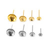 Golden earrings from pearl, accessory, wholesale, 3-10mm