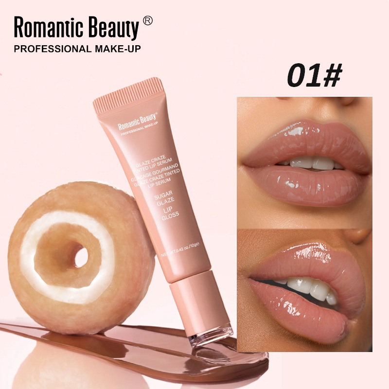 Lápiz labial explosivo transfronterizo, aceite de labios coloreado, brillo de labios, agua hidratante para labios, crema hidratante para labios ligera y brillante, personalización OEM