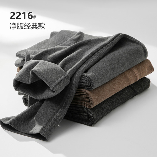 Wool knee pads men's warm pants men's pants thickened toothpick strips cationic German velvet autumn pants men's leggings autumn and winter