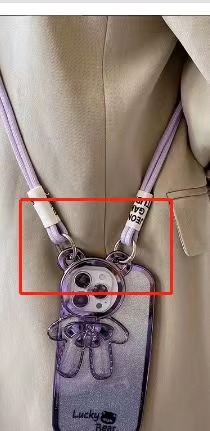 Arco púrpura Flip oso + luz púrpura crossbody ynj