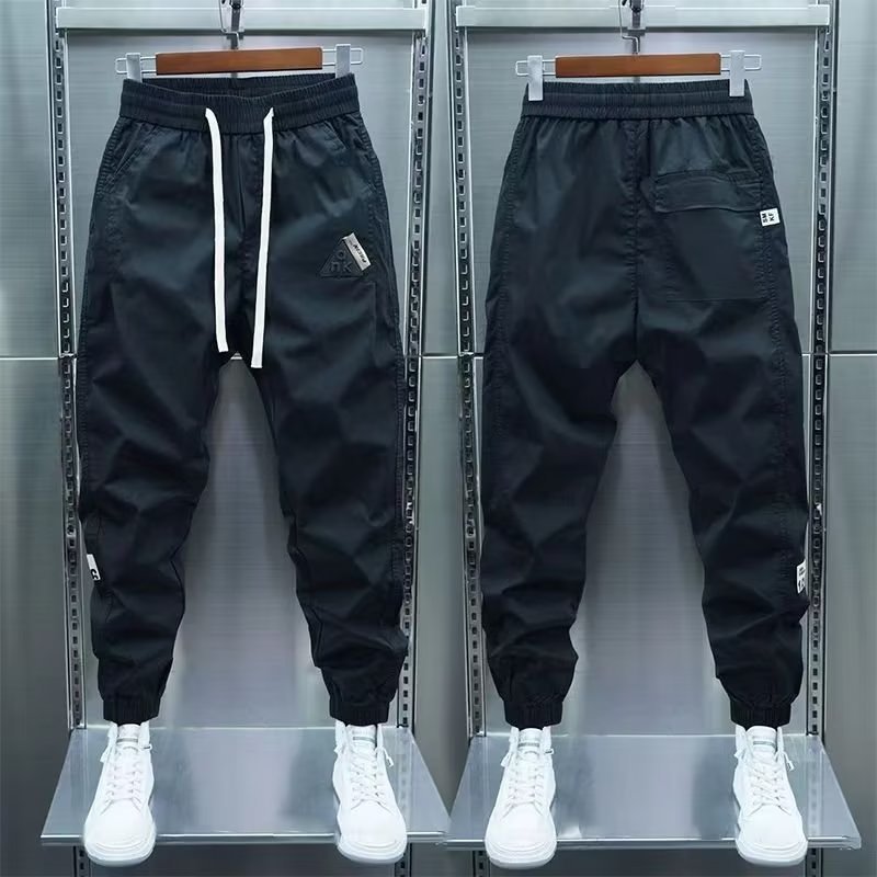 Men's Clothing brand ice silk casual pants for men, summer thin overalls,ankle tie harem men's sports pants, long pants_voghion.com