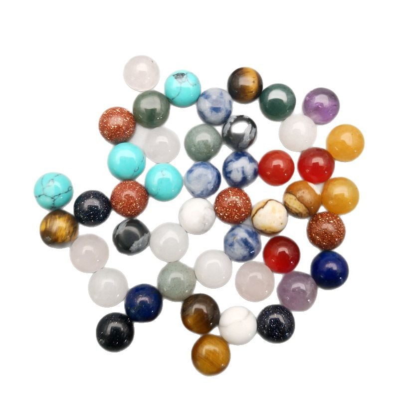 速売通爆金8mm天然石半円形戒面石パッチdiyビーズ部品卸売り