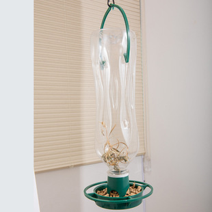 Cross-Border Exclusive Hanging Automatic Bird Feeder, Coke Bottle Top Bird Feeder Rotating Base, Garden Tools