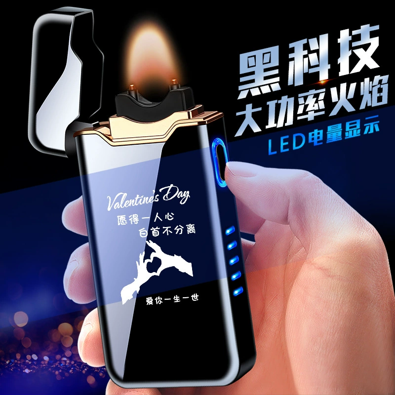 JL818 высокой мощности большое пламя USB зарядка дисплей мощности дуги Зажигалка завод прямой прикуриватель