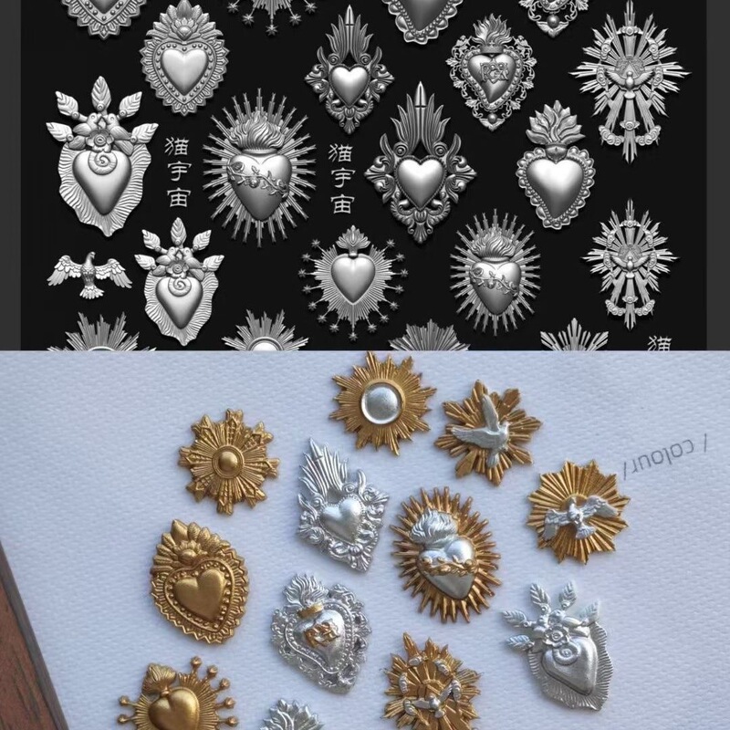 Popular new trendy Saint Heart Light Prayer mold, nail art mold, silicone nail mold, press-on nail mold Popular new trendy Saint Heart Light Prayer mold, nail art mold, silicone nail mold, press-on nail mold