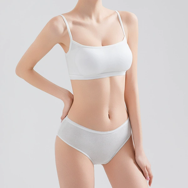 [Underwear + Triangle] Set (White)