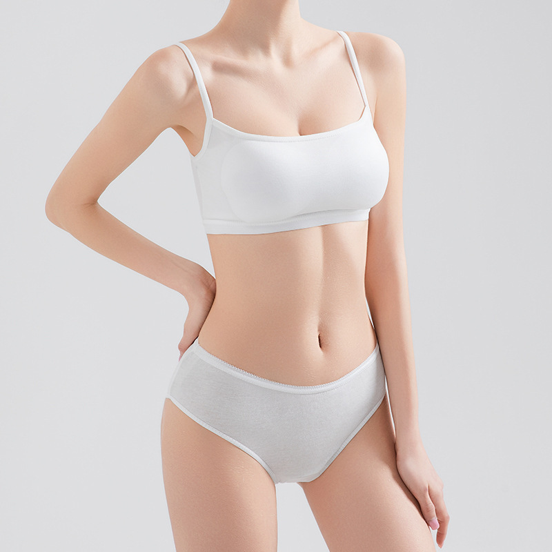 卸売ドロップシッピング使い捨て下着ブラセット女性の出張スポーツホテル用品個別包装|undefined