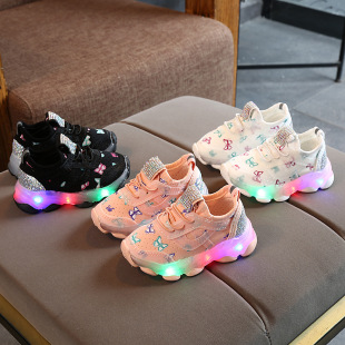 ��ͯ�l��Ь�S��ֱ�N�����¿�ˮ���Ƭ����ŮͯЬ����LED�l��ͯЬ