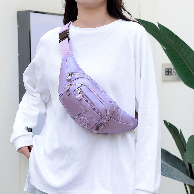 Bolsa de pecho bolsa crossbody bolsa de hombro de tela impermeable brillante poco mono colgante bolsa de pecho de compras en vivo streaming drenaje 2023 Nuevo