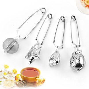 304 Stainless Steel Tea Filter Creative Fine Mesh Tea Infuser Silver Small Tea Drain Tea Bag Tea Filter Tea Set