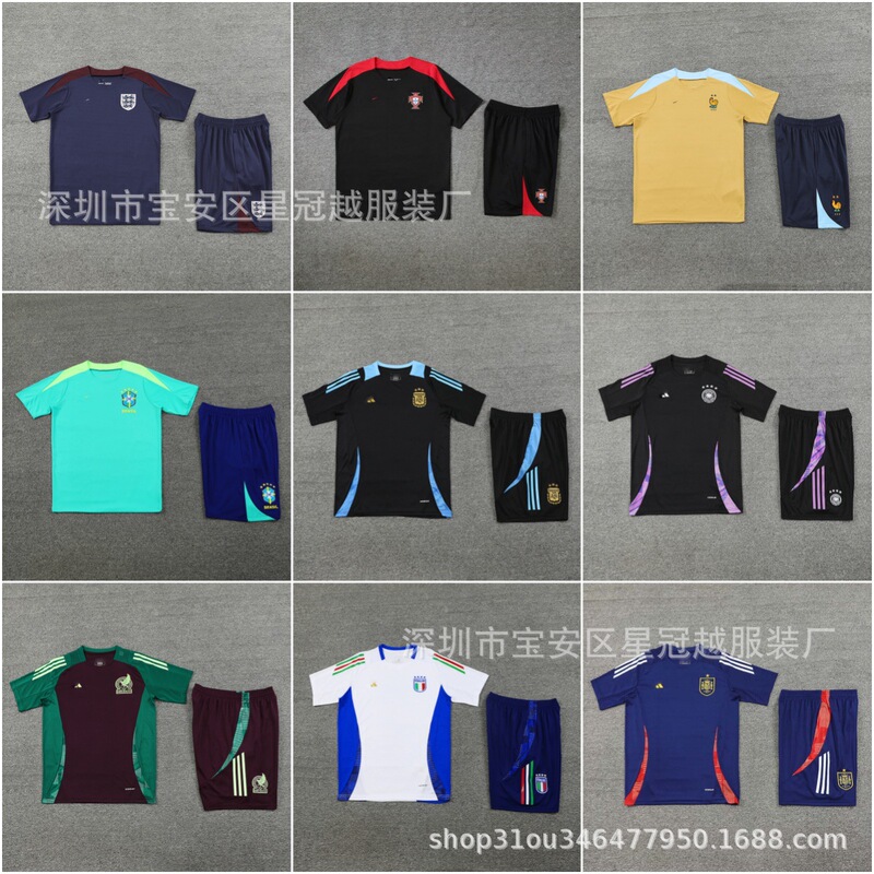 Wholesale 2425 England Portugal Brazil Argentina Mexico Germany France Italy Jersey Training Suit