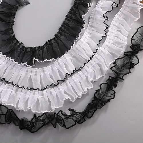4cm hook pleated fungus discount lace handmade DIY clothing curtain skirt small accessories wholesale