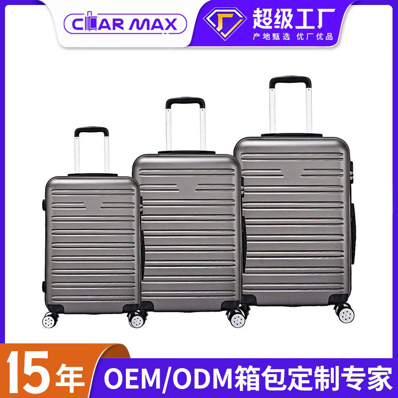 2025 New Cross-Border Hard Shell Waterproof Abs Suitcase Three-Piece Set 28inch Tsa Lock Large Capacity Suitcase