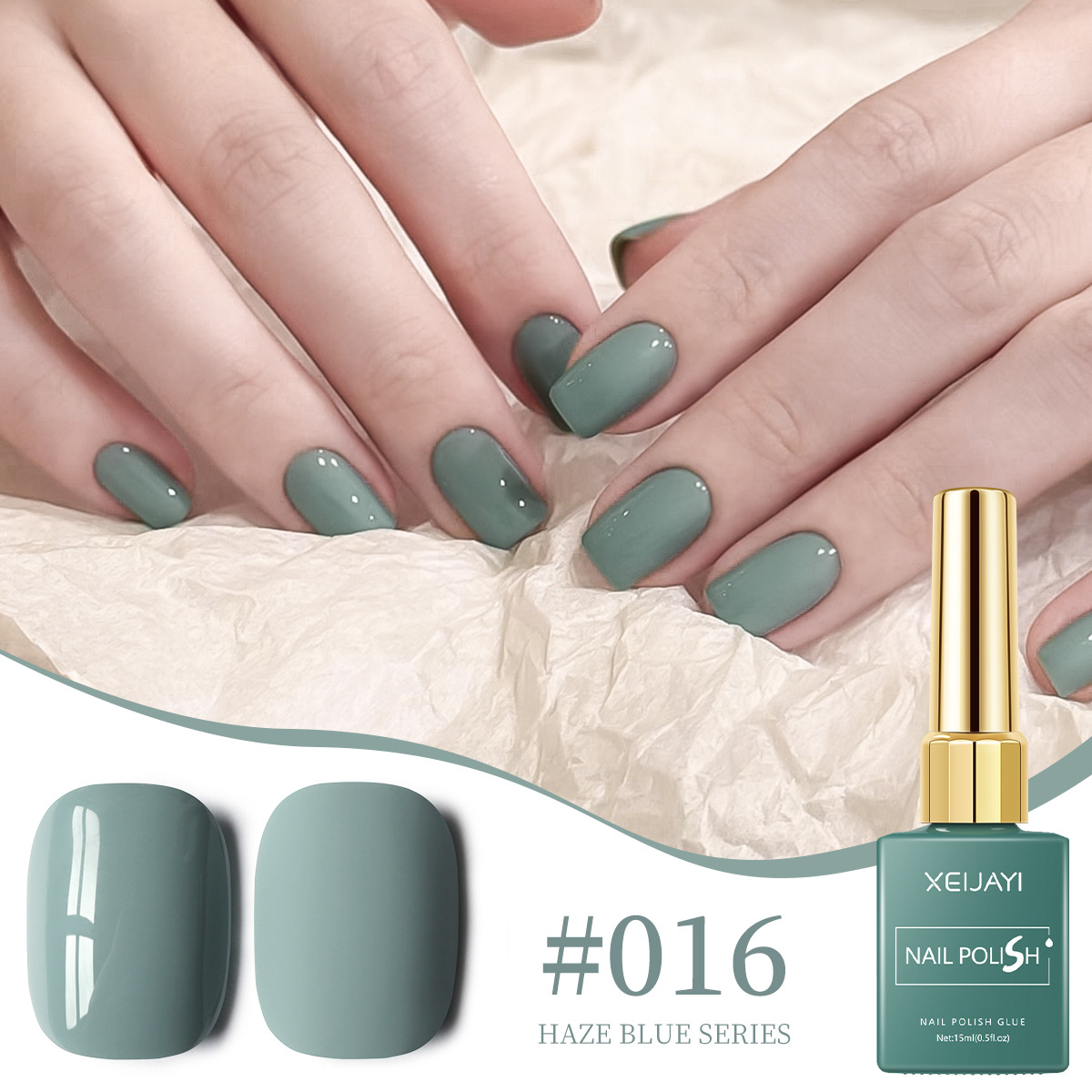 Esmalte de Uñas en Gel Azul Bruma de Secado Rápido para Salón de Uñas