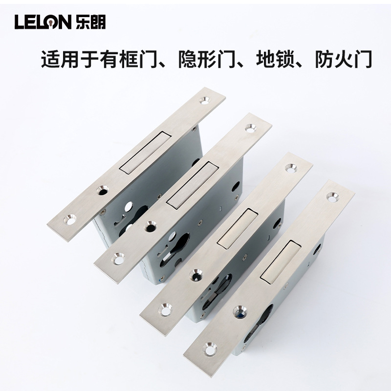 Cuerpo de cerradura de puerta de aleación de aluminio de puente roto unilateral lengua de bloqueo de canal de acero inoxidable bloqueado con marco puerta de vidrio cuerpo de cerradura de puerta invisible
