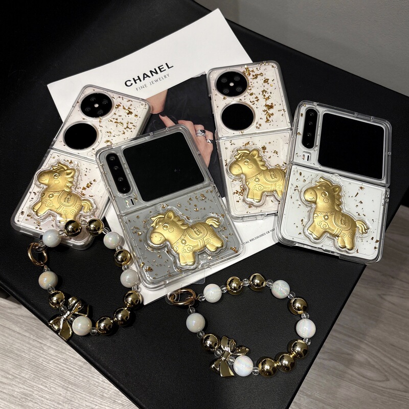 Glue Gold Foil Will Make You Rich Immediately, Suitable for Huawei Pocket2/S Mobile Phone Case Purax Foldableing Screen Classy Protective Cover