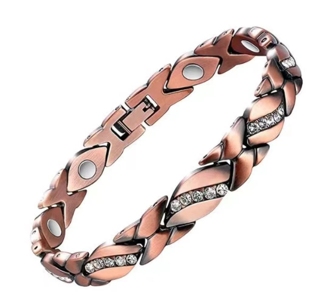 All Seasons Season Simple Style Geometric Magnet Zircon Alloy Chain-free Chain & Link Bracelets Wholesale