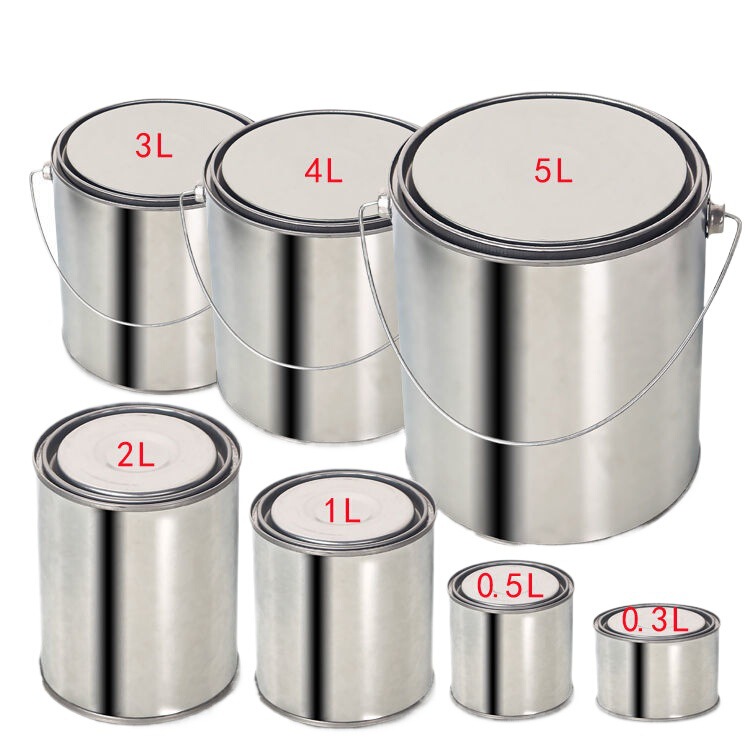 铁皮桶0.3L-20L带盖取样桶化工铁桶马口铁桶油漆桶沥青取样桶包邮|undefined