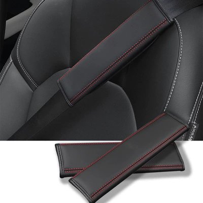 Cross-Border Temu Hot-Selling Embossed Leather Car Seatbelt Shoulder Pad Protective Cover Universal Shoulder Pad (Seat belt shoulder pad)