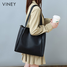 Viney包包五折特卖斜挎包时尚夏季单肩包大容量托特大包真皮女包