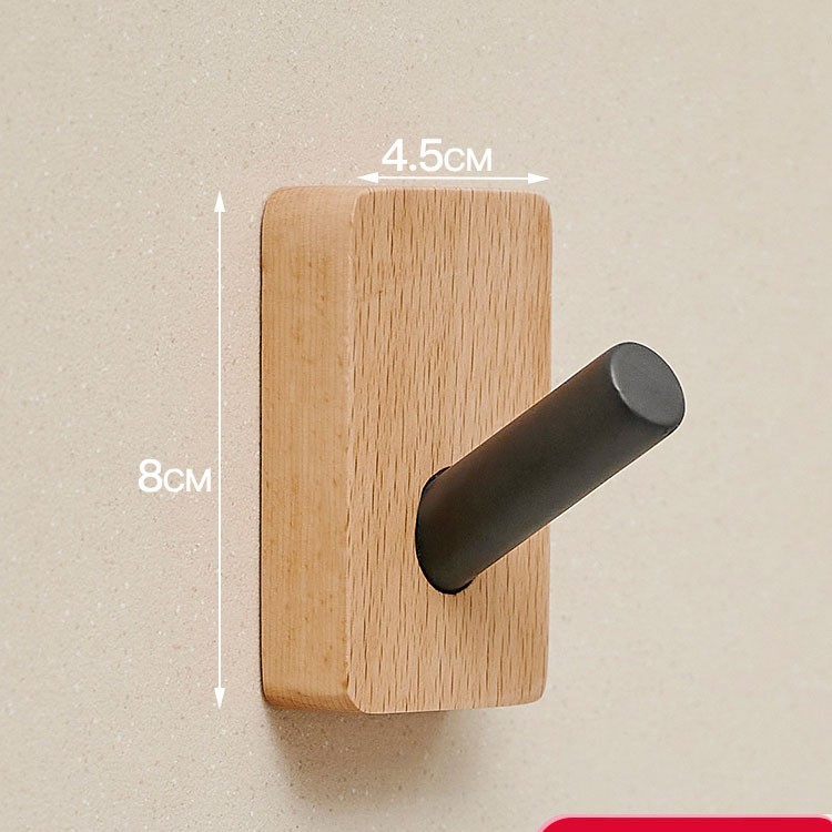 Baño de madera pared toalla gancho ponche-libre haya baño ropa pasta pasillo paraguas gancho de madera maciza