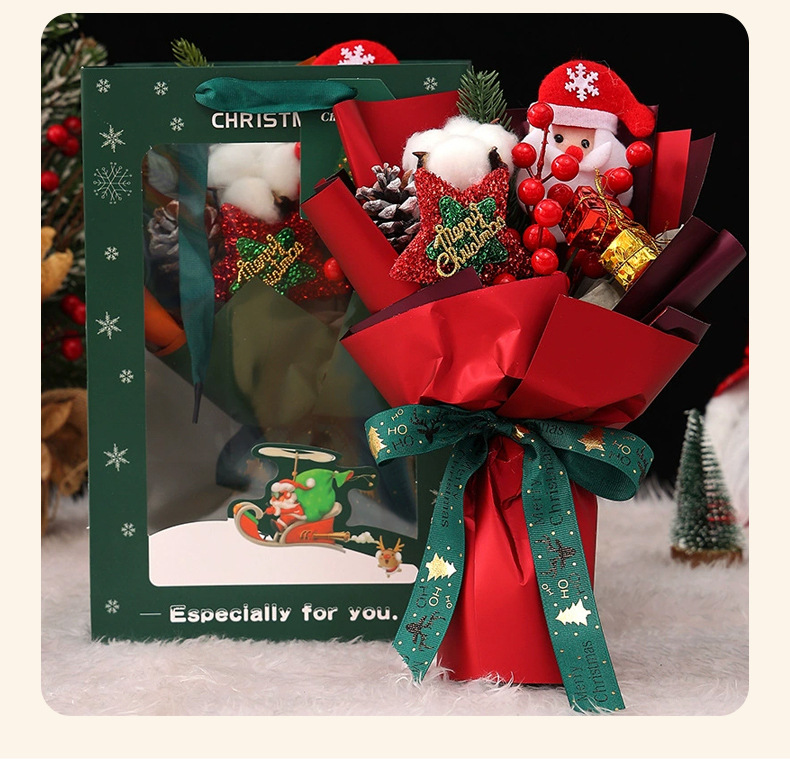 Buquê de flores secas diy presente de natal para namorada_voghion.com