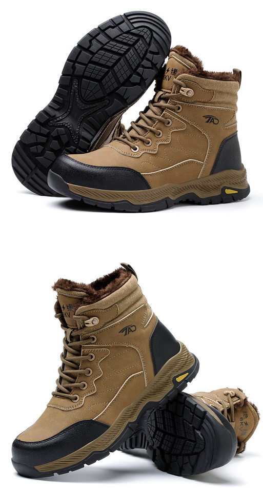 Giày bảo hộ lao động nam cổ cao chống va đập, chống đâm thủng, chống thấm nước, chống trơn trượt, lót bông giữ nhiệt — Màu sắc: nâu; kích thước: 37, Màu sắc: nâu; kích thước: 38, Màu sắc: nâu; kích thước: 39, Màu sắc: nâu; kích thước: 40 chi tiết 29