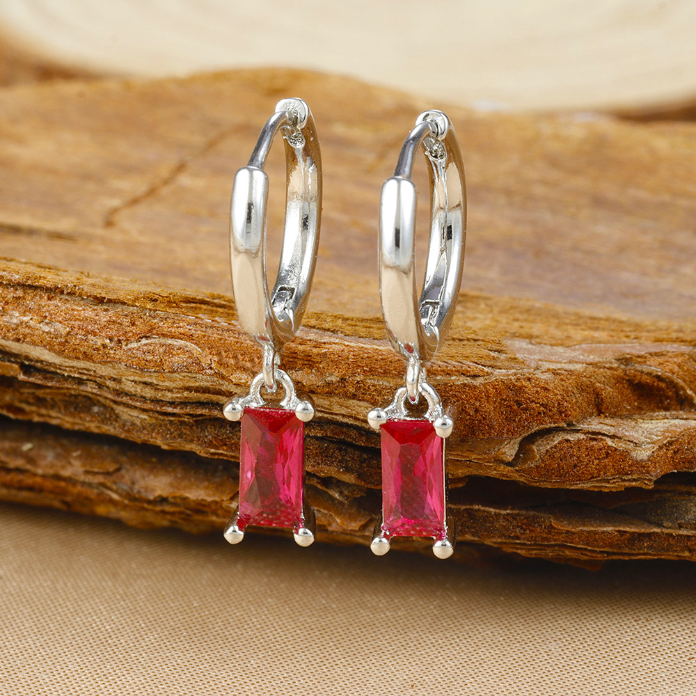 1 Par Elegante Geométrico Gotitas De Agua Enchapado Cobre Circón Pendientes De Gota Aretes display picture 20